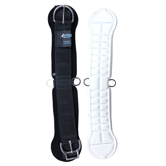 22 Inch Weaver Air Flex Straight Horse Cinch Girth Black Roll Snug Buckle