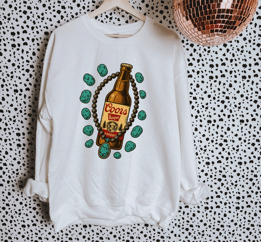 Turquoise Bottle Tee or Crewneck