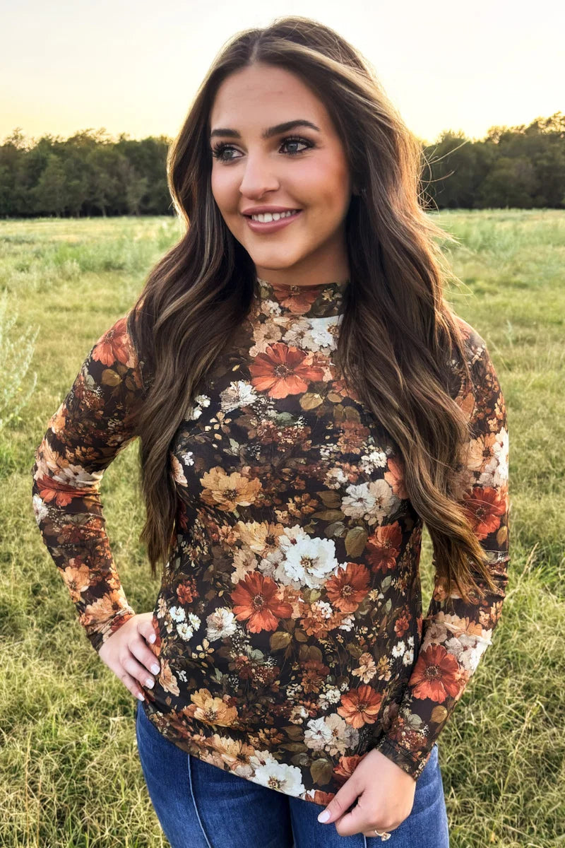 Maple Bloom mesh top