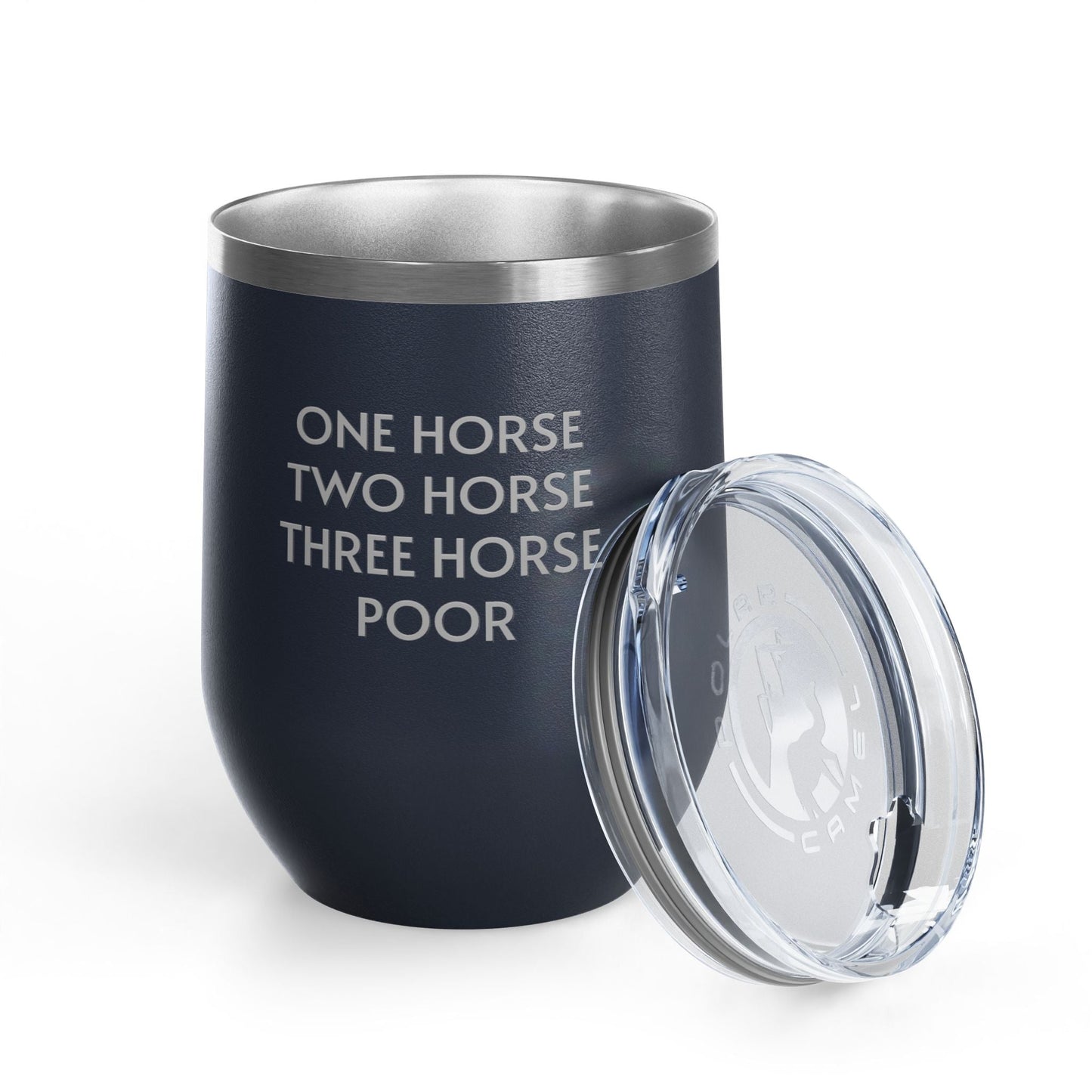 Wine Tumbler, 12oz - One Horse/Two Horse
