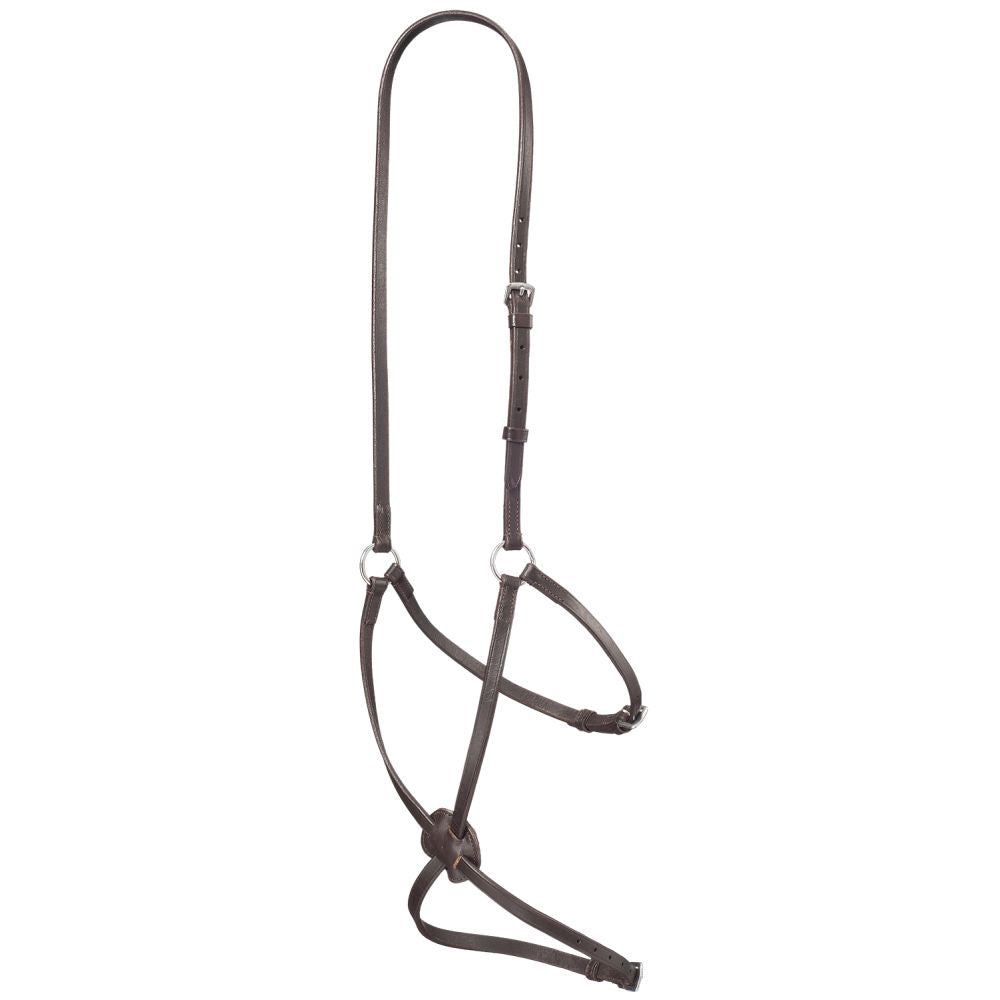 Silver Fox Horse Tack Leather Figure 8 Noseband Bridle Brown Full Size