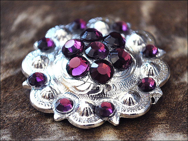 1 Amethyst Crystal Berry Headstall Saddle Tack Bling Cowgirl Hilason