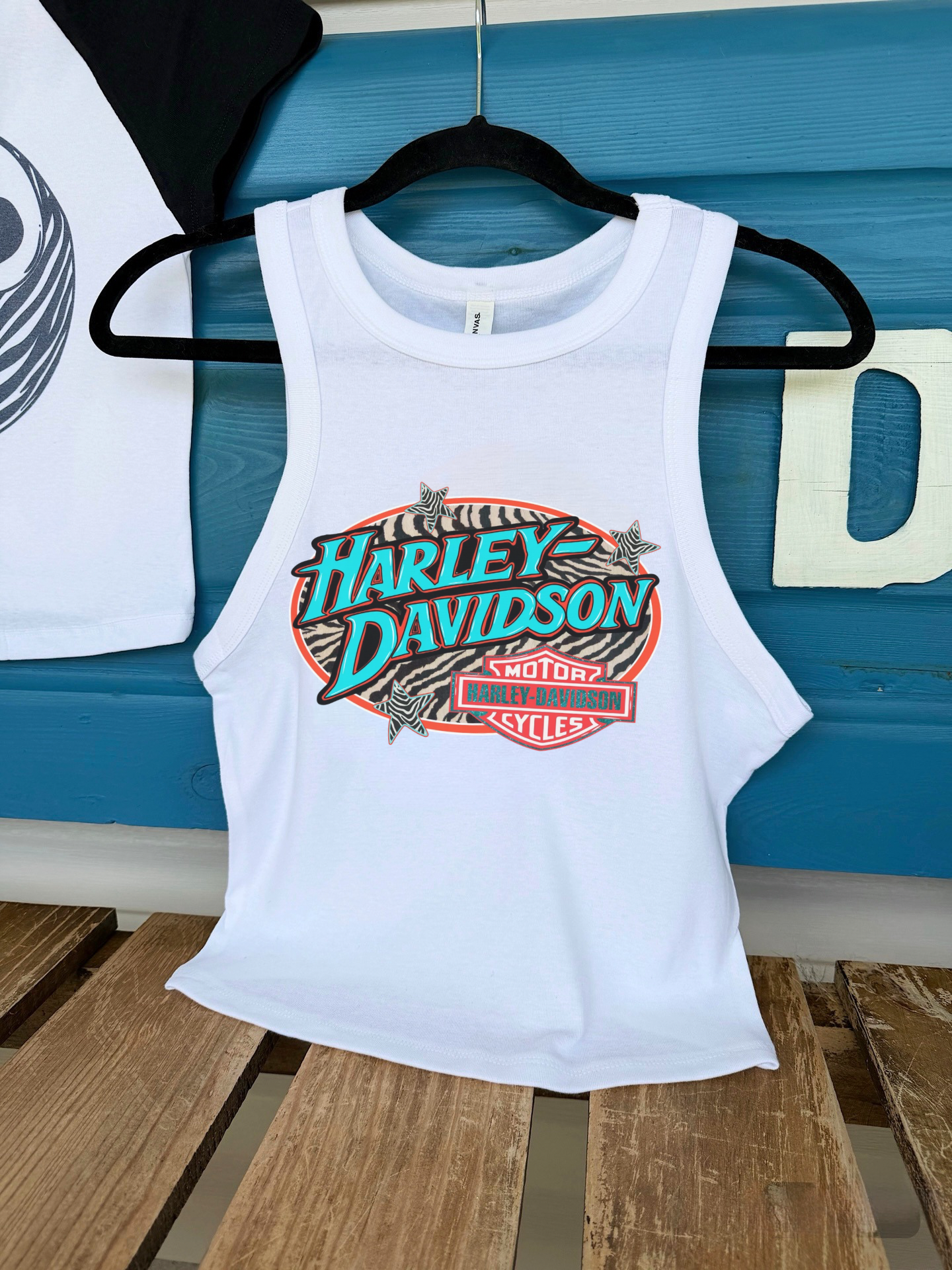 Zebra Harley Cropped Tank
