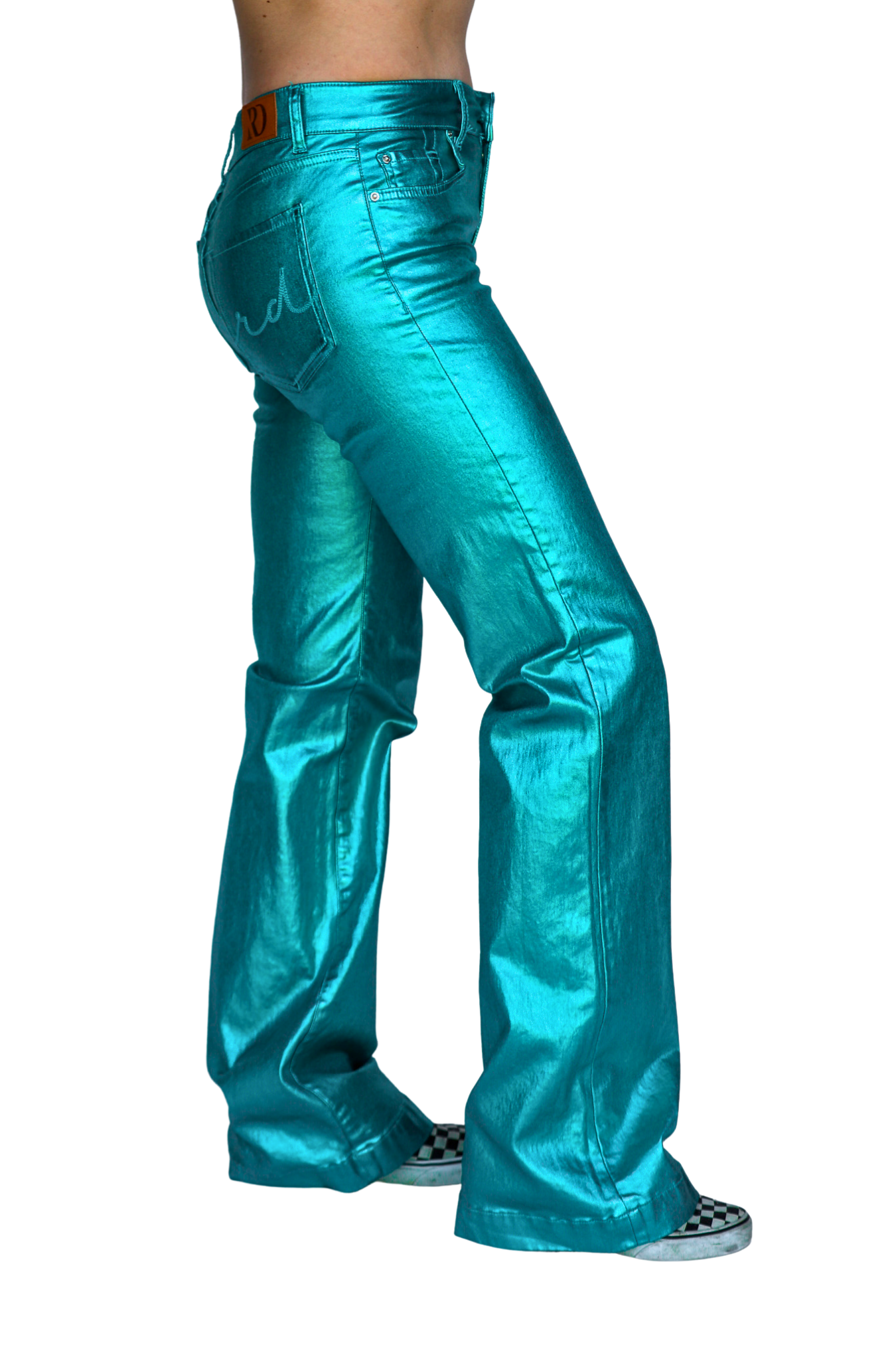 SIGNATURE TROUSERS - TURQUOISE METALLIC