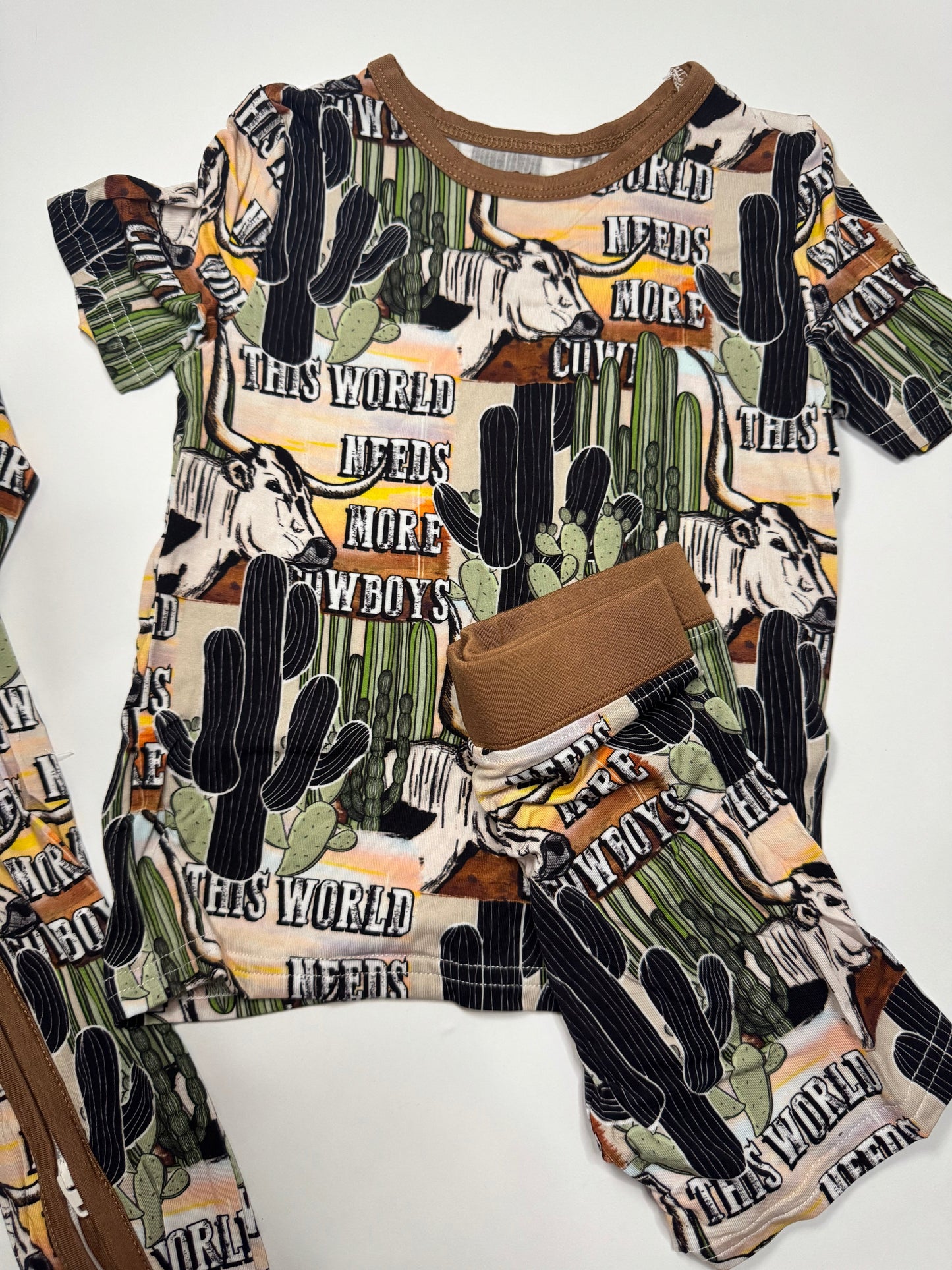 More Cowboys Bamboo Shorts Set