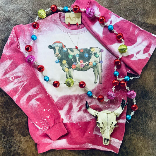 Western Christmas Cow Sweatshirt