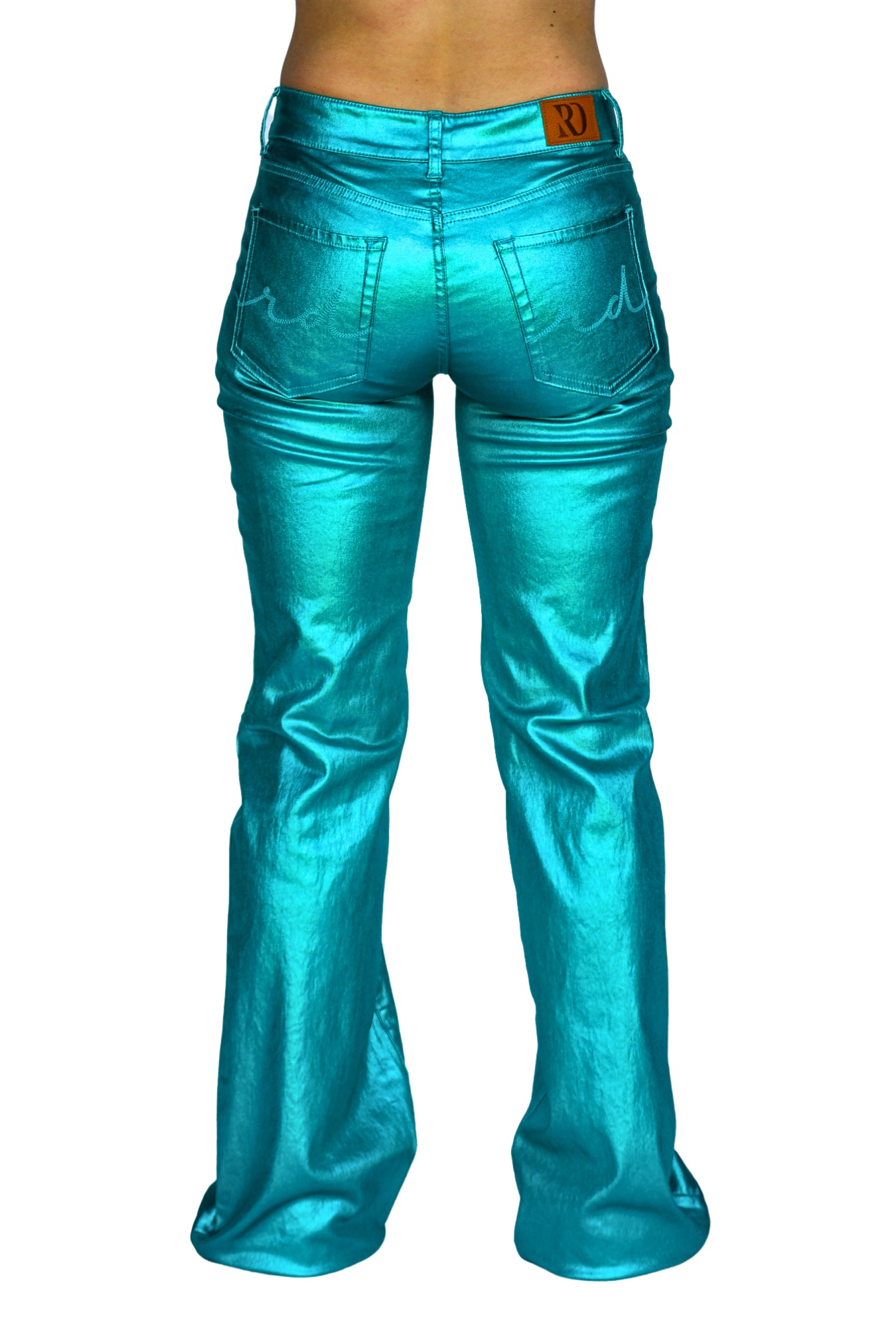 SIGNATURE TROUSERS - TURQUOISE METALLIC