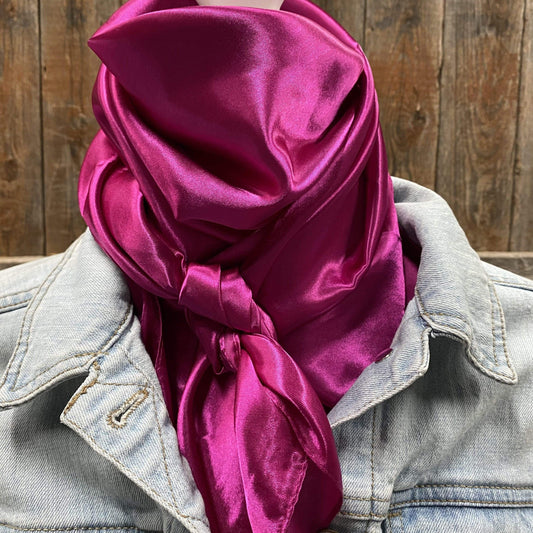 35X35"   Solid Fuchsia Wild Rag / Scarf WRS12