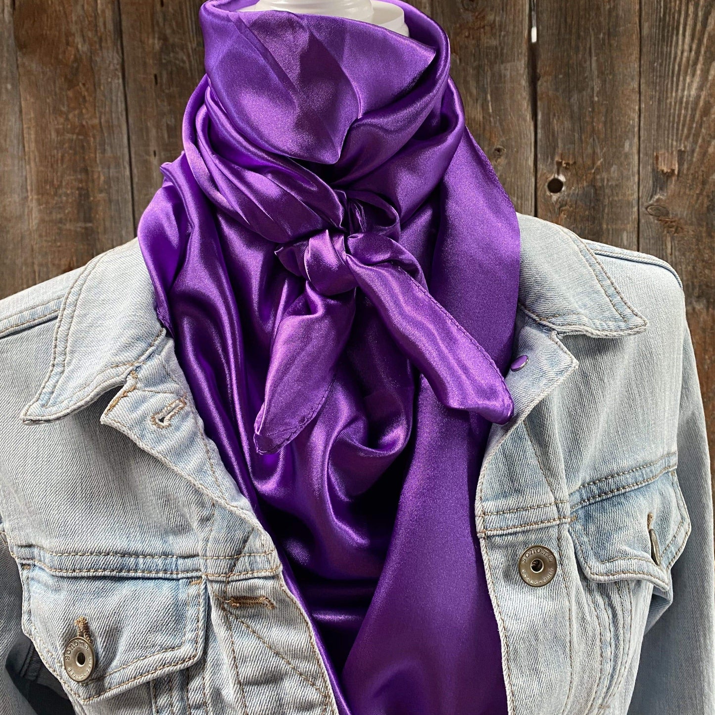 35X35"   Solid Purple  Wild Rag / Scarf WRS1