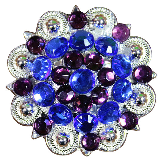 1 Piece Western Screw Back Conchoberry Glass S Bling 1.5 In Tack Cowgirl
