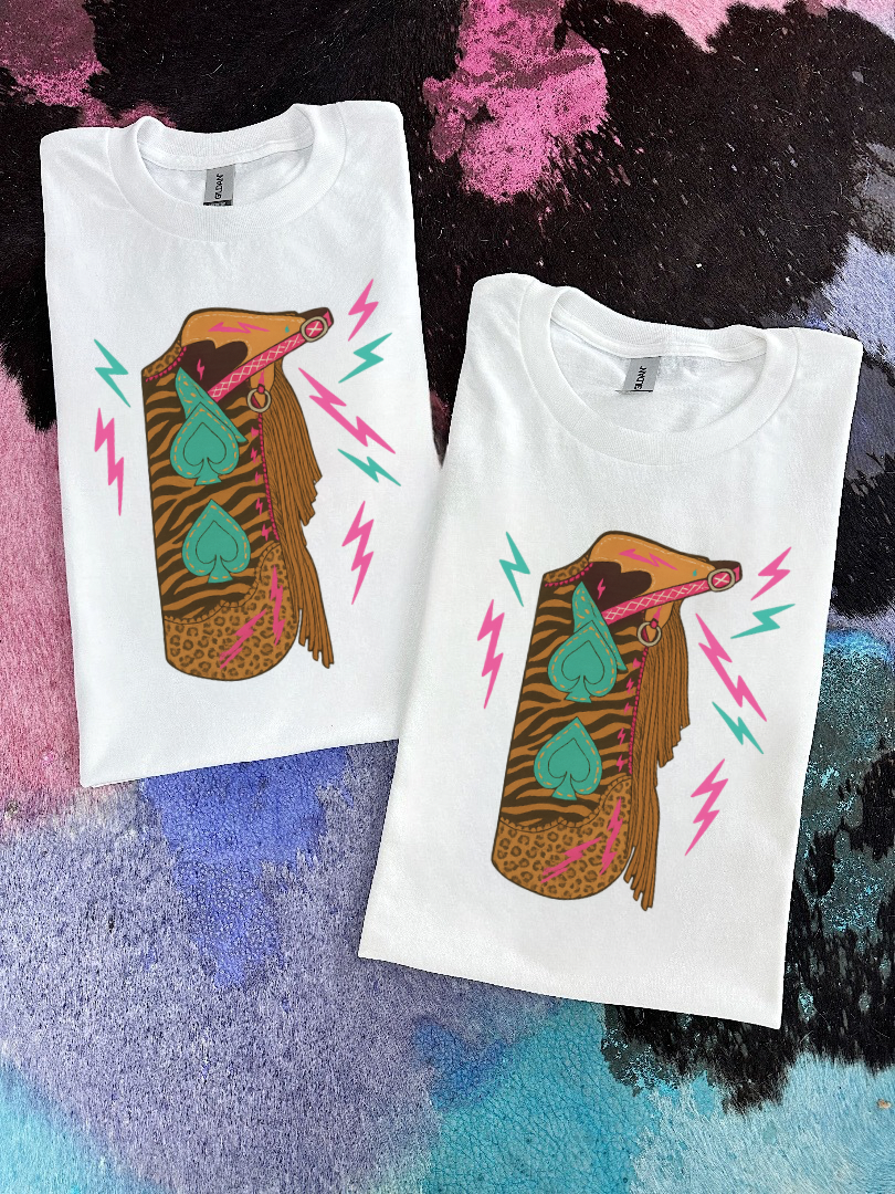 Funky Chaps Tee or Crewneck