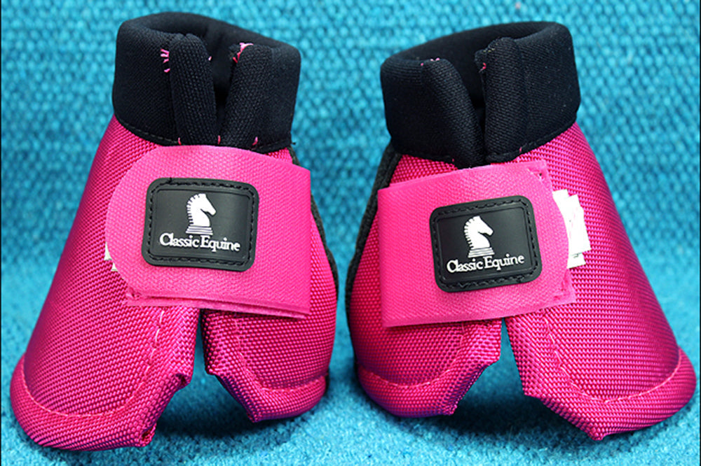 Med Fuchsia Pink Classic Equine Dyno Horse Over Reach No Turn Bell Boots