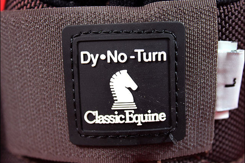 Small Classic Equine Dyno Horse No Turn Bell Boots Pair Chocolate
