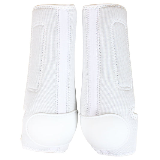Medium White Classic Equine Western Horse Tack Pro Tech Hind Boots