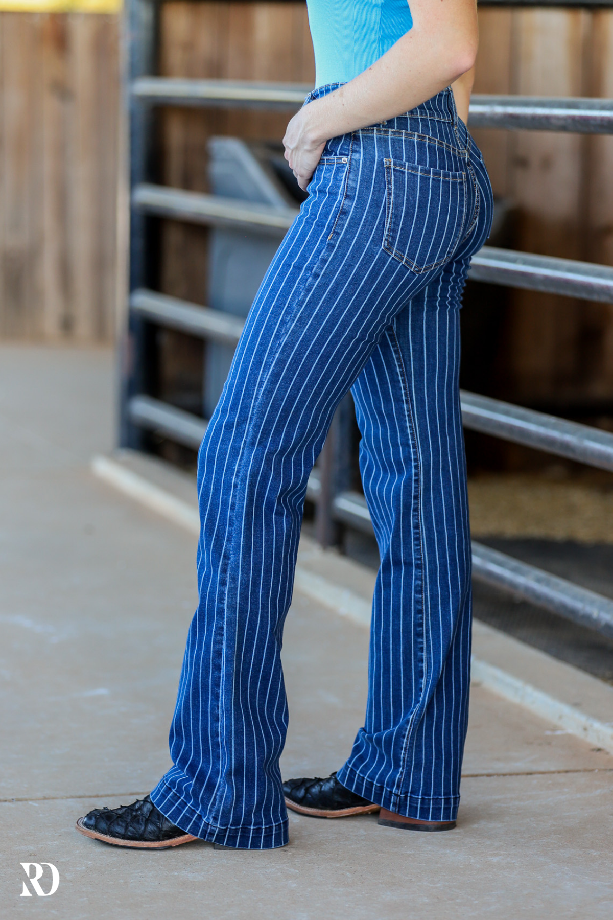 STEVIE TROUSER - PINSTRIPE