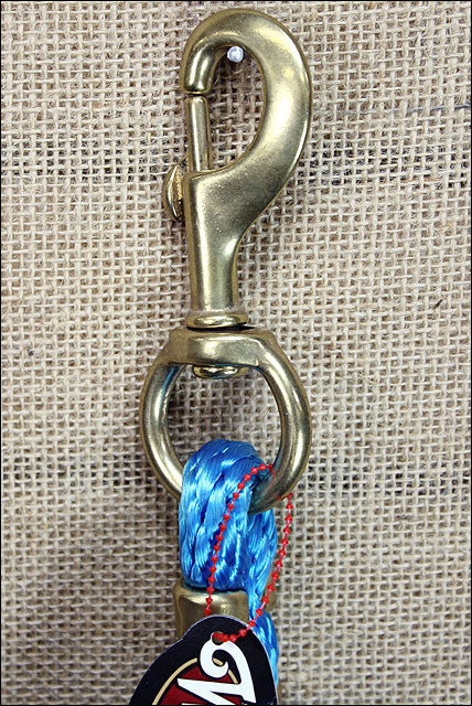 Hurricane Blue Weaver Tack Horse Poly Lead Rope W/ Solid Brass 225 Snap