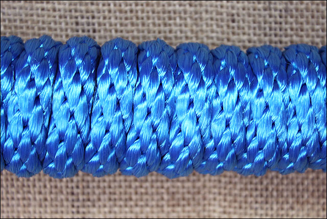 Hurricane Blue Weaver Tack Horse Poly Lead Rope W/ Solid Brass 225 Snap