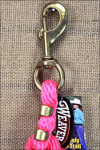 Diva Pink Weaver Tack Horse Poly Lead Rope W/ Solid Brass 225 Snap