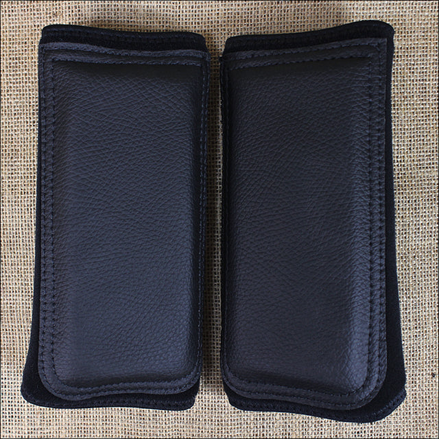 Black Classic Equine Horse Safety Leg Wraps Protection Tack Pair