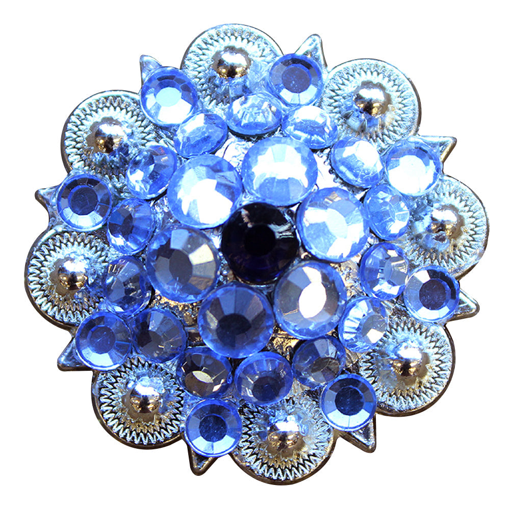 Hilason Western Berry Conchos Glass Rhinestones Bling 1.5" Tack Cowgirl