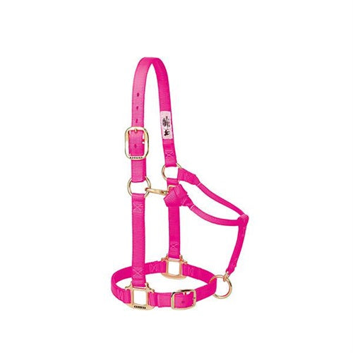 Basic Adjustable Chin and Throat Snap Halter- Average Pink