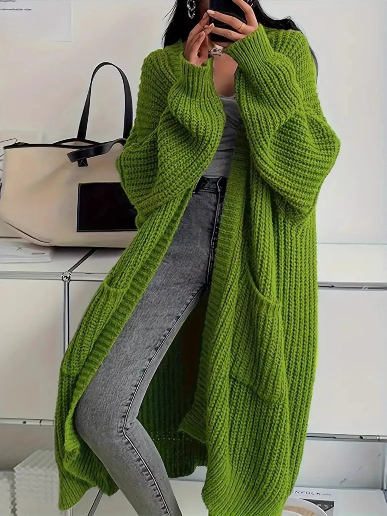 Couch-Day Oversized Long Sleeve Cardigan