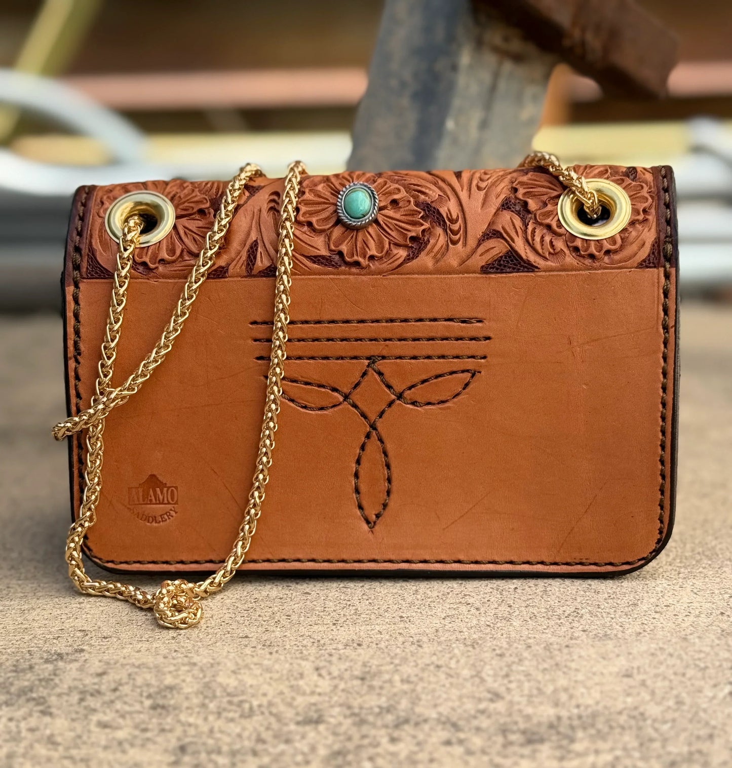 The Cowgirl Stadium Bag - Turquoise