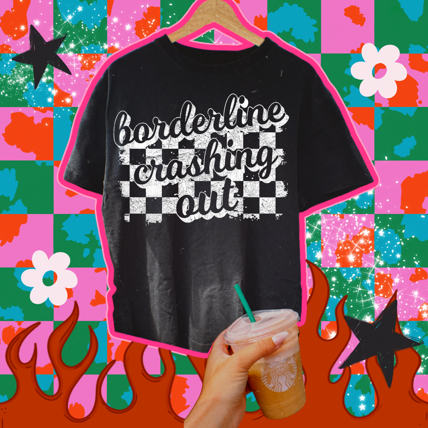 Borderline crashing out tee