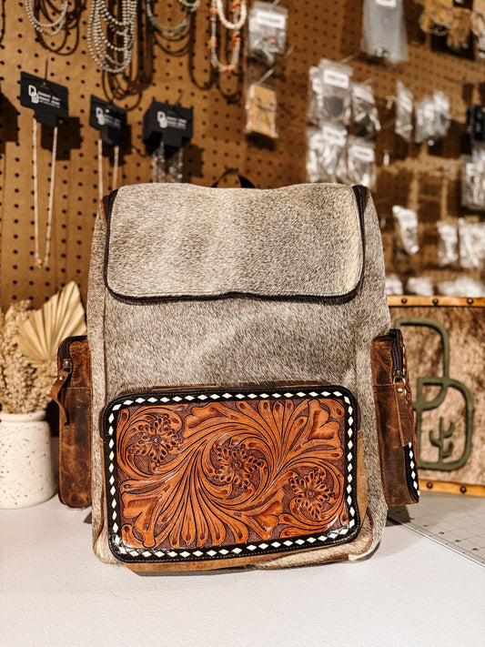 Evangeline Cowhide Backpack #40