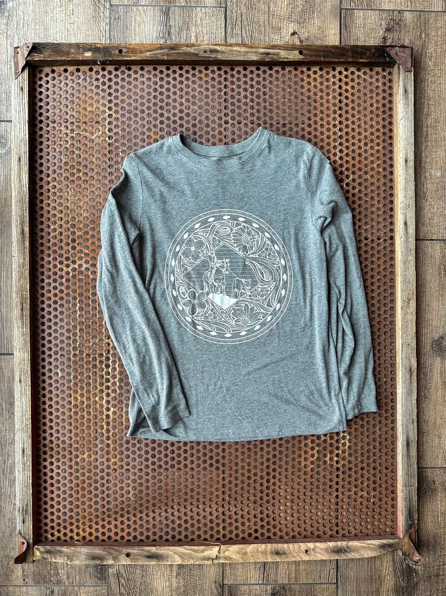 Breakaway Roper triblend long sleeve tee in grey