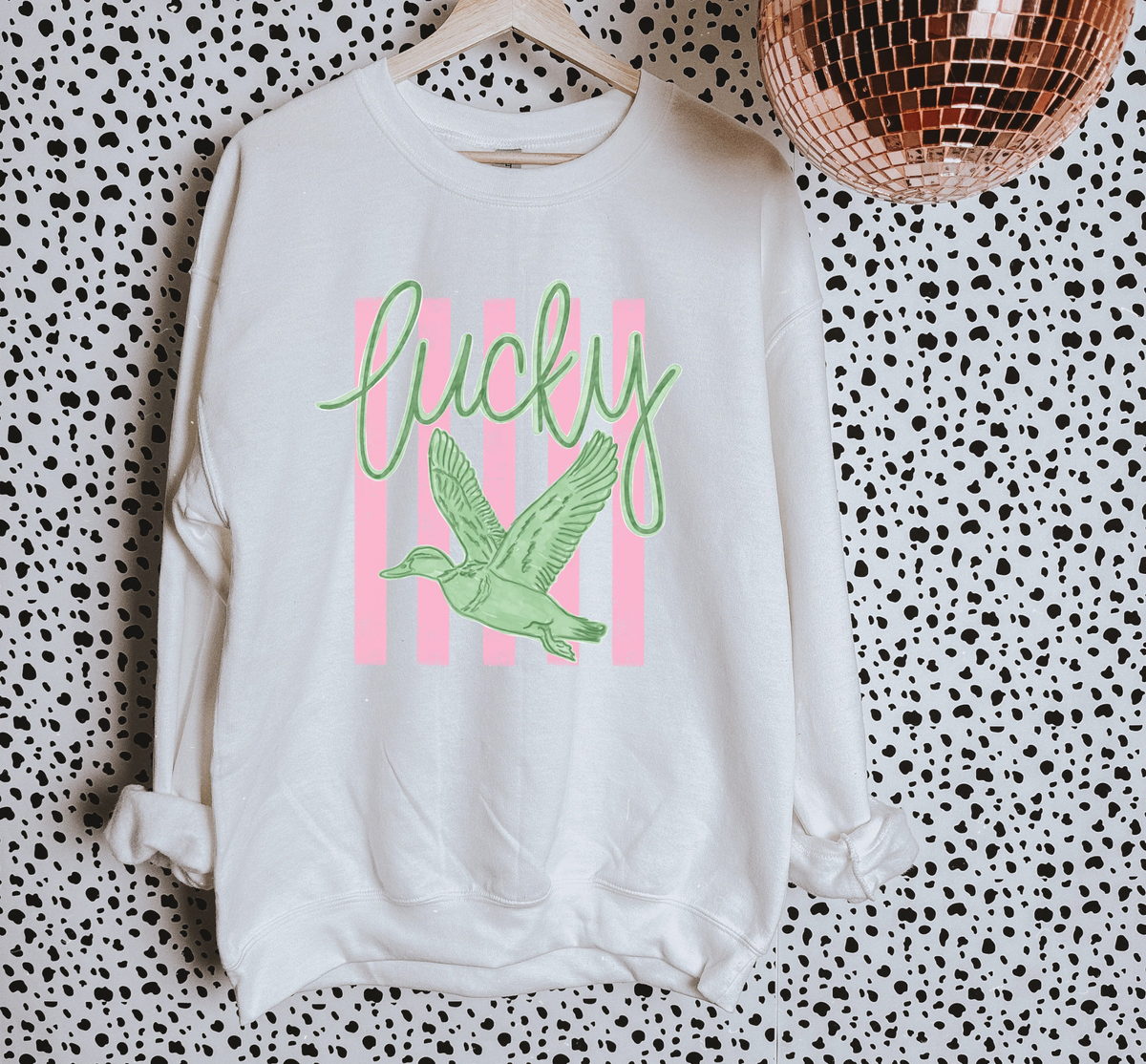 Lucky Duck TEE or CREWNECK