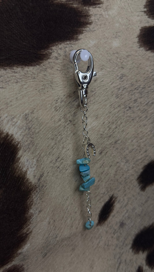 Lucky turquoise bag charm