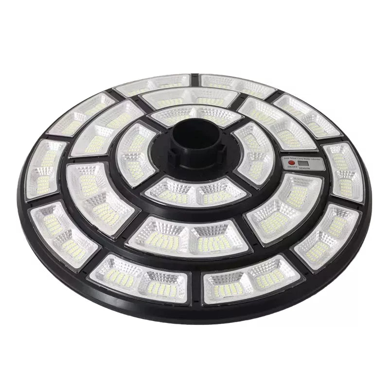 2500W Solar Outdoor Light Round 360° Wide Angle UFO Garden Pole And Wall Street Lights with Remote