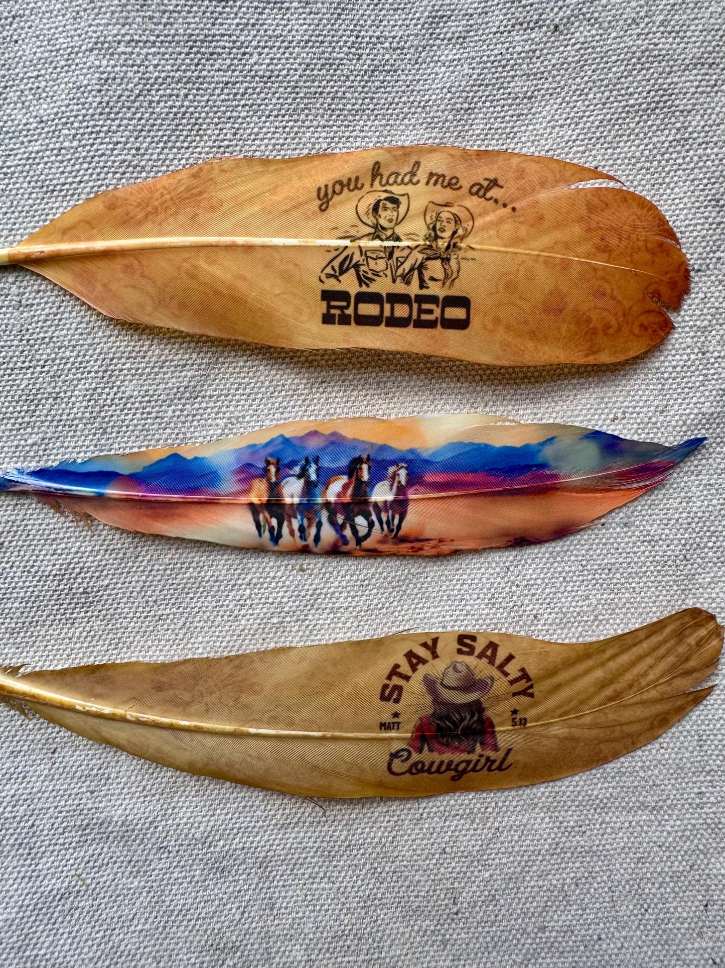 Stay Salty Cowgirl Western Hat Feather