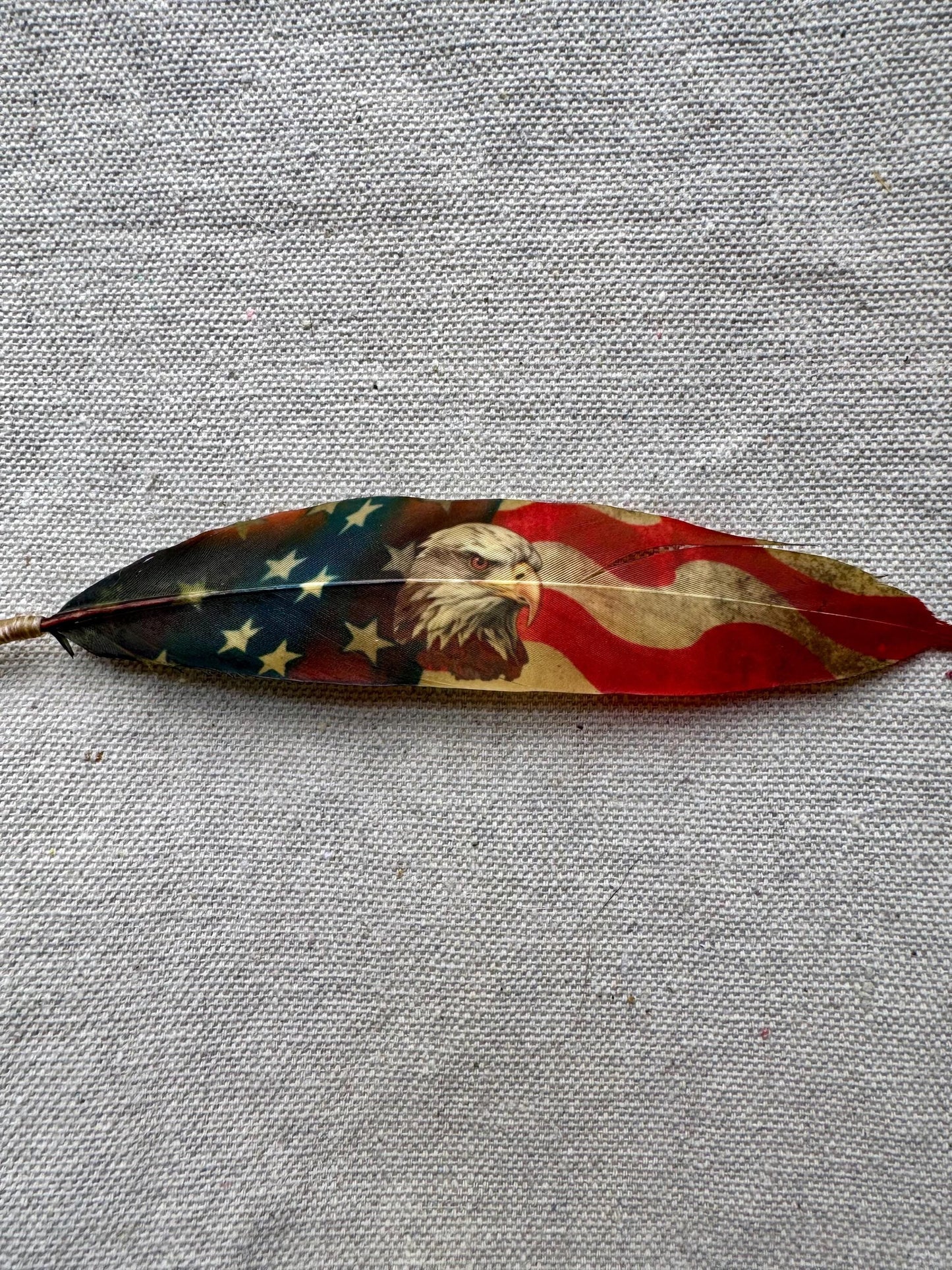 Patriotic Flag Western Hat Feather