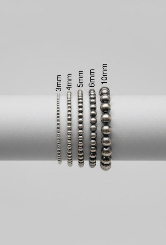 4mm Sterling Silver Pearl Bracelet