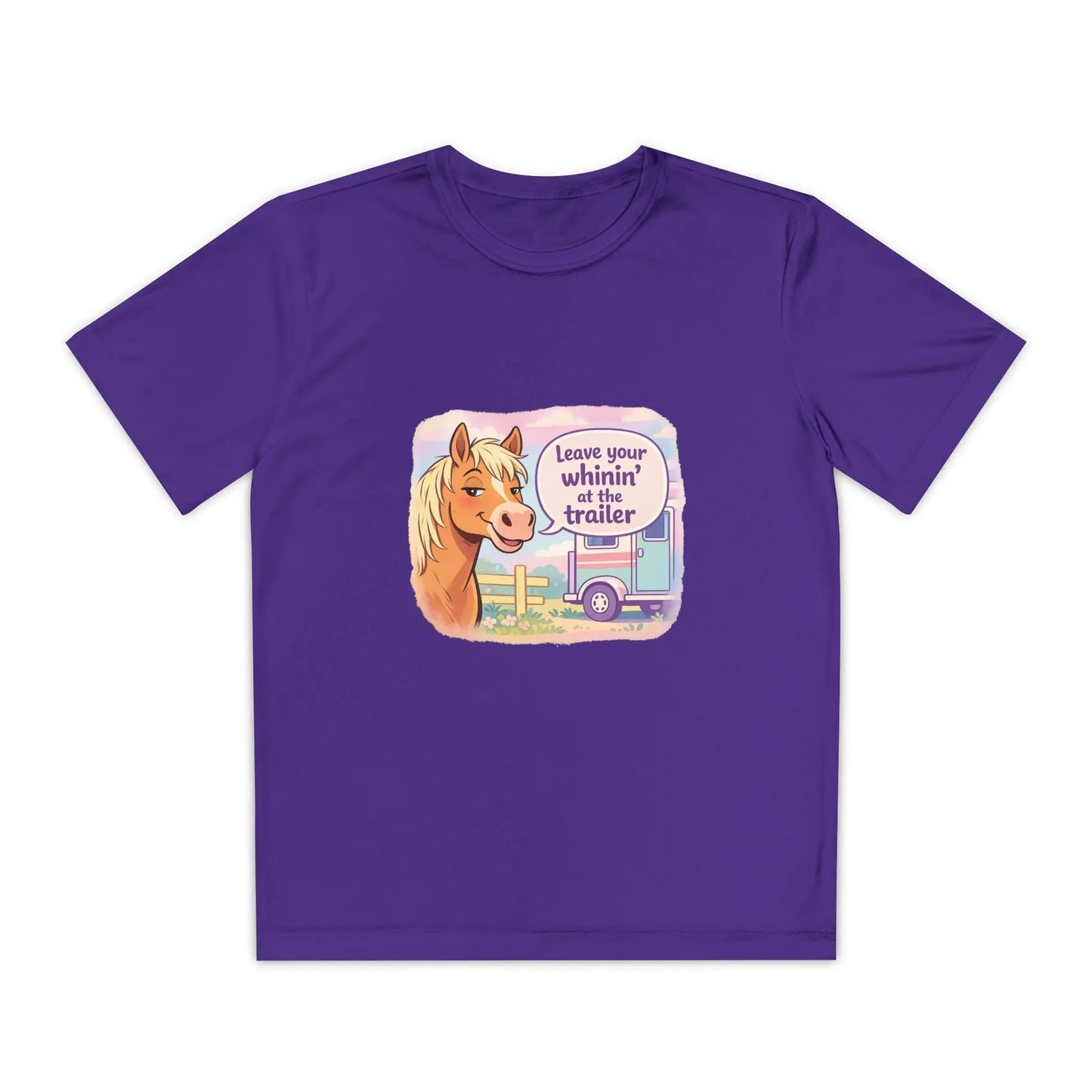 "Leave Your Whinin' at the Trailer" Girls Moisture-wicking Sport T-shirt