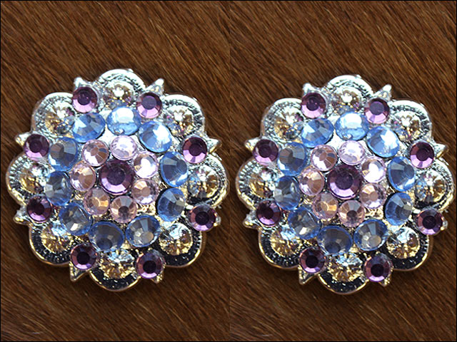 Rose Aqua Marine Crystal Berry Headstall Saddle Hilason