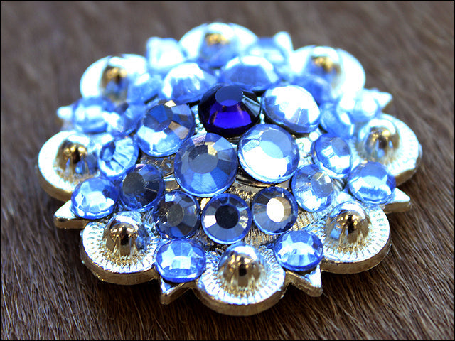 1.25 Inch Amythyst Montana Crystals Berry Silver Bling Saddle Cowgirl