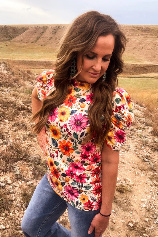 Sunrise bloom top