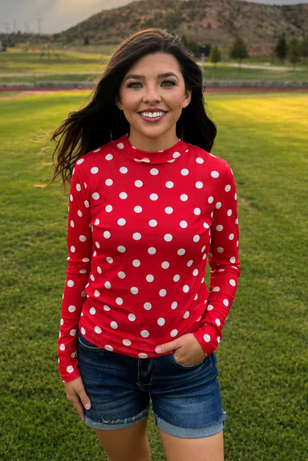 KICKOFF SEASON MESH TOP-RED