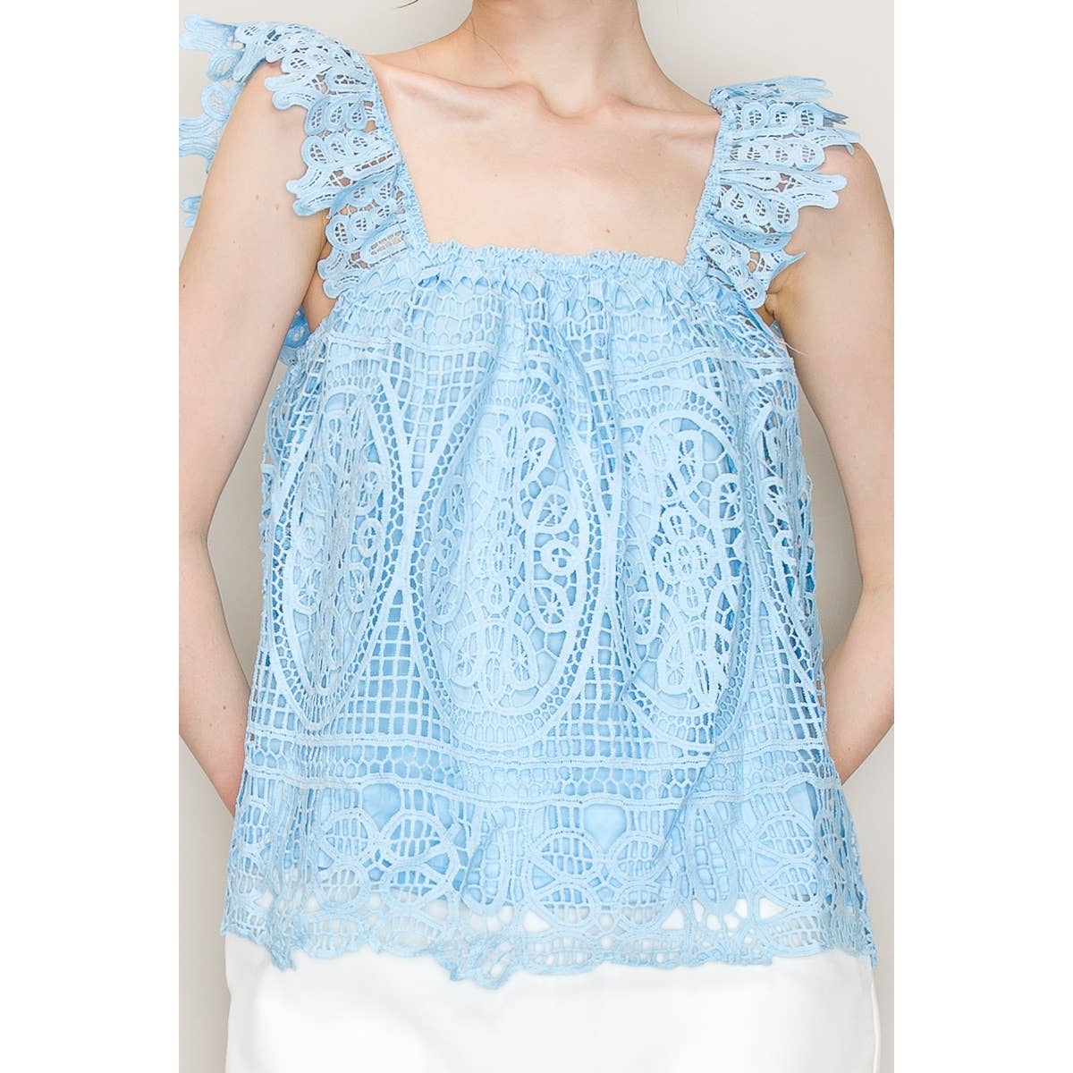 Maya Sleeveless Lace Top