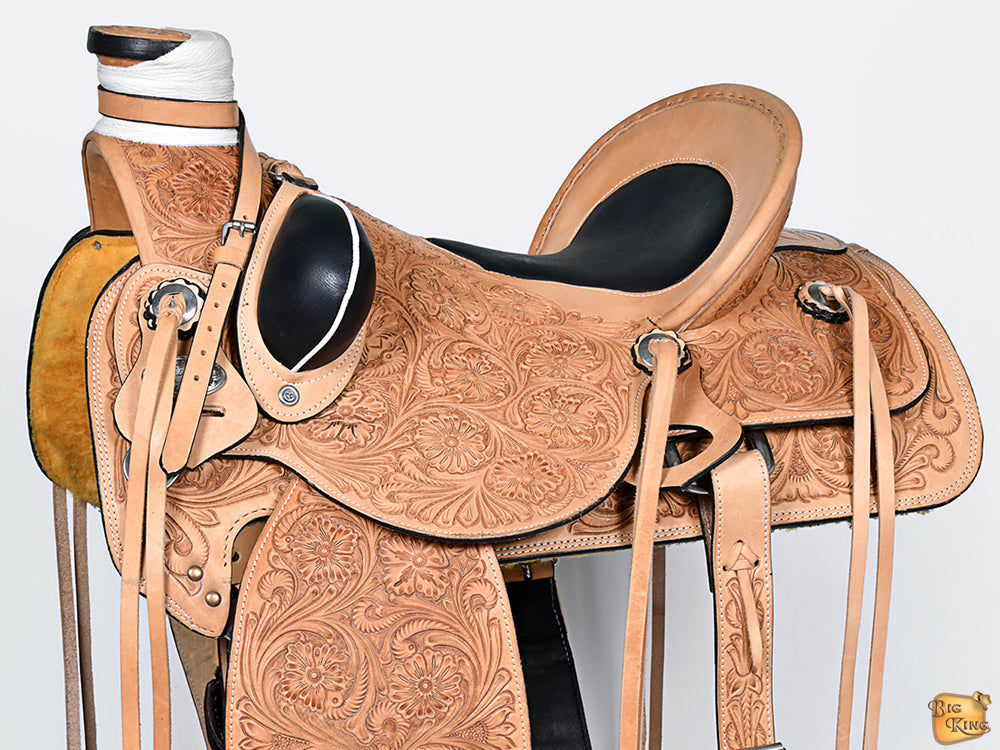 Western Horse Wade Saddle American Leather Ranch Roping Tan