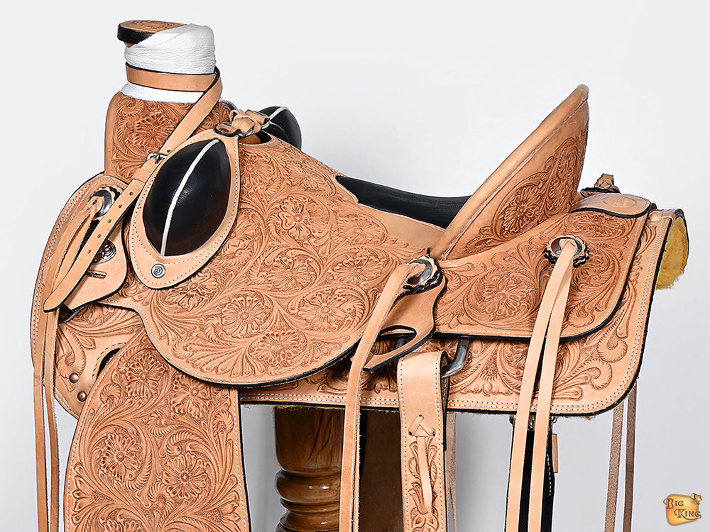 Western Horse Wade Saddle American Leather Ranch Roping Tan