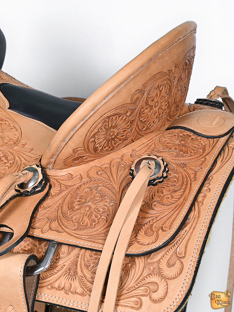 Western Horse Wade Saddle American Leather Ranch Roping Tan