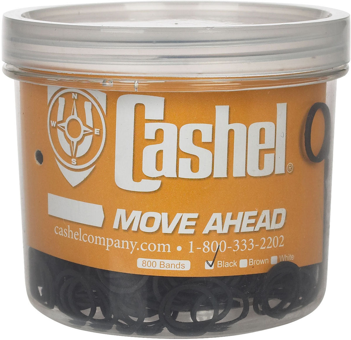 CASHEL RUBBER BRAIDING BANDS, BLACK