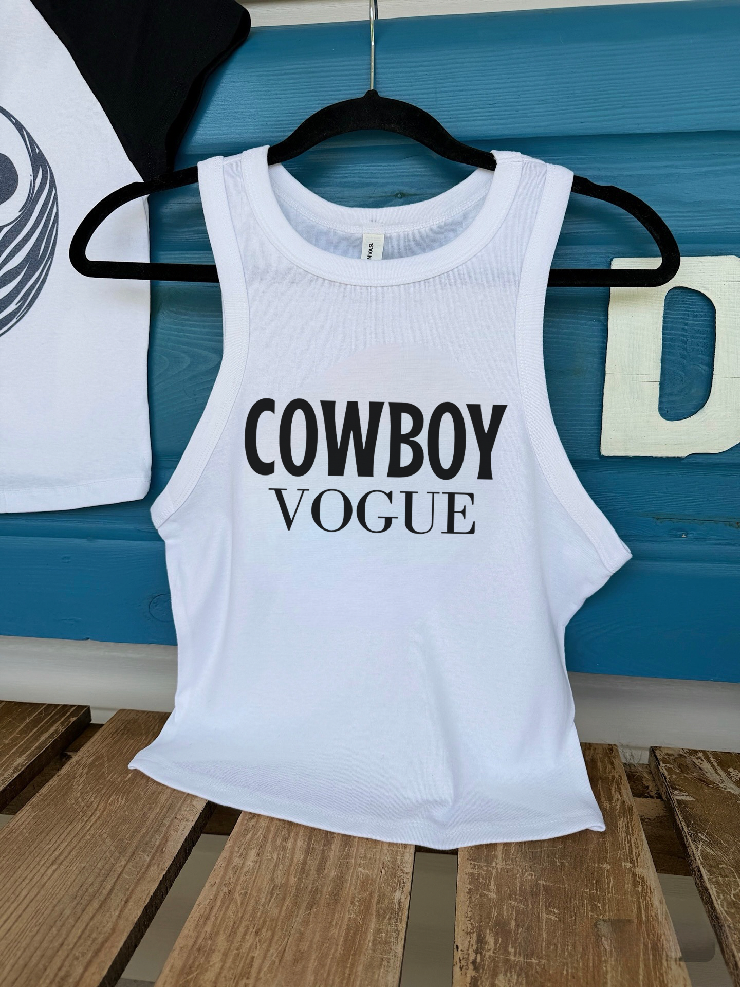 Cowboy Vogue Cropped Tank