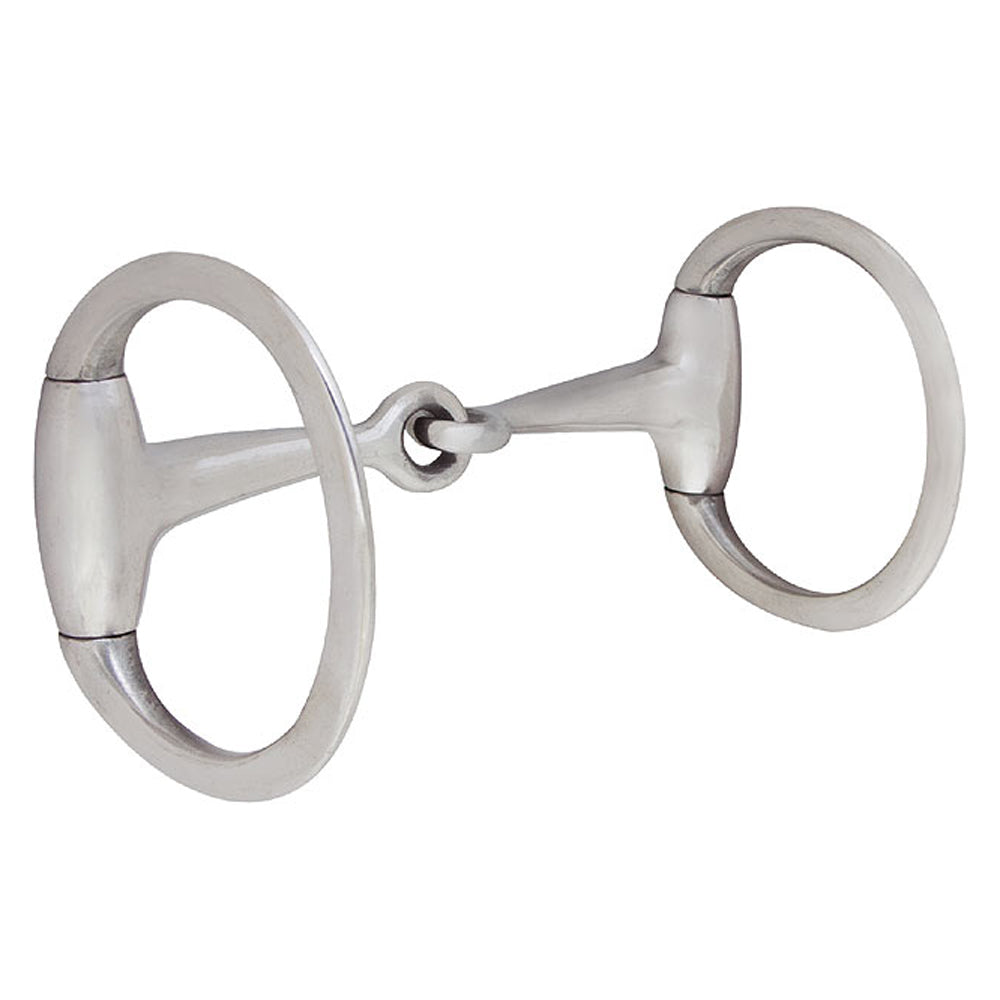 4-1/2" Hilason Stainless Steel Eggbut Snaffle Mouth Horse Bit 2 3/4 Flat Dee Ring