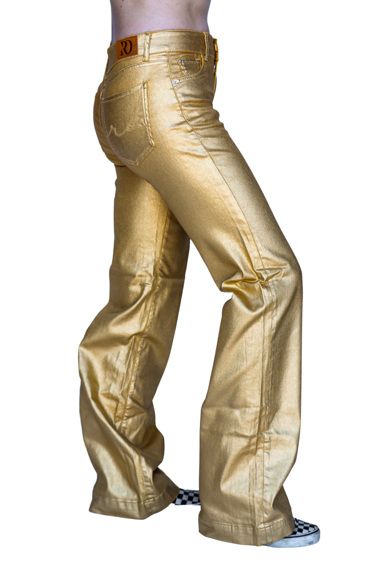 SIGNATURE TROUSERS - GOLD METALLIC
