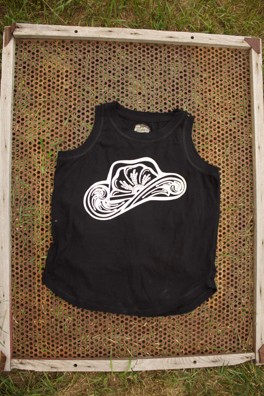 Tooled Cowboy Hat Relaxed Fit Tank